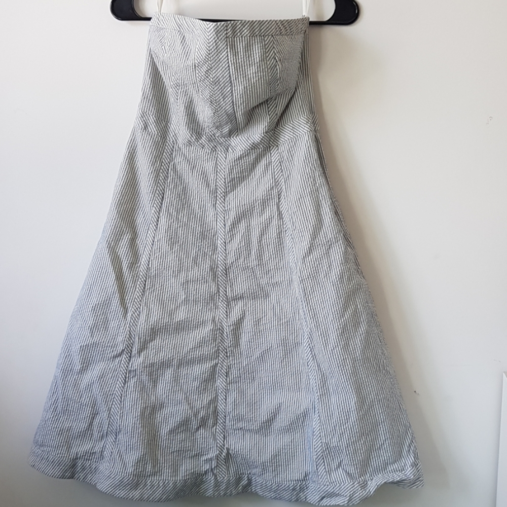 Banana Republic Seersucker Strapless Dress